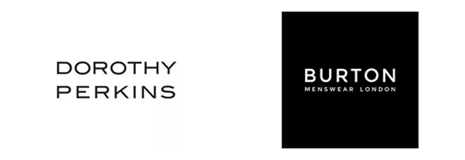 Dorothy Perkins and Burton logos